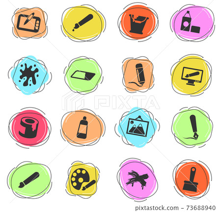 art icon set art icon set 73688940