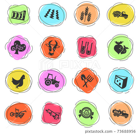agricultural icon set agricultural icon set 73688956