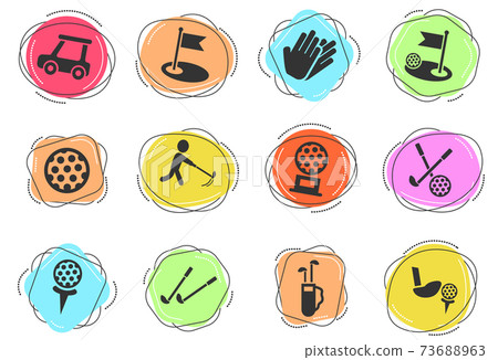 golf icon set golf icon set 73688963