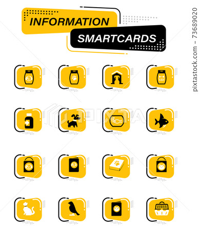 Goods for pets icons set Goods for pets icons set 73689020