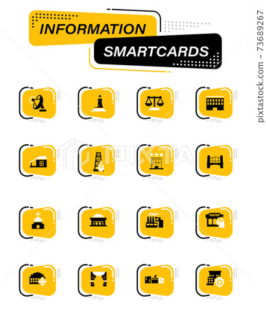 Infrastucture of the city icons set 73689267