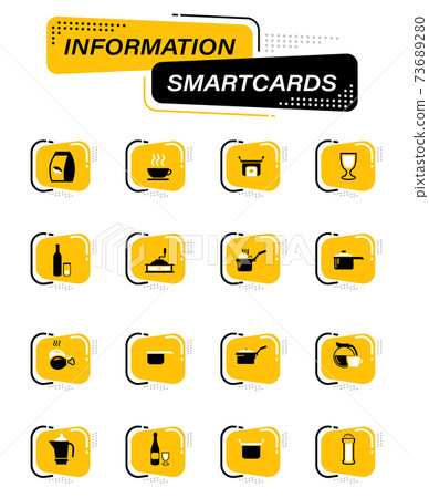 Food and kitchen icons set 73689280