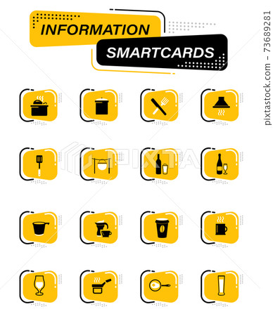 Food and kitchen icons set Food and kitchen icons set 73689281