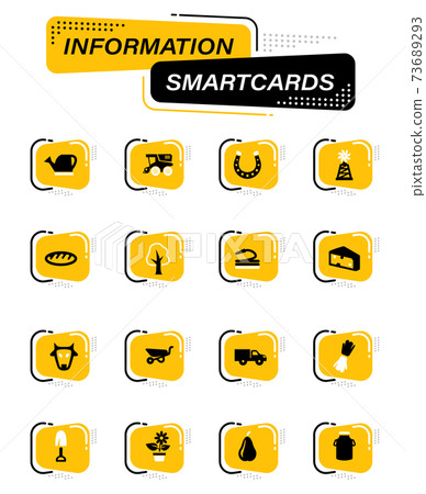 Agricultural icons set 73689293