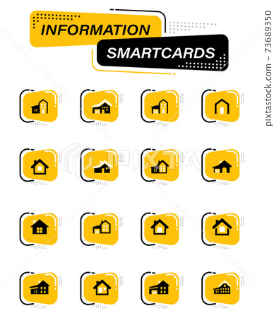 house type icon set 73689350