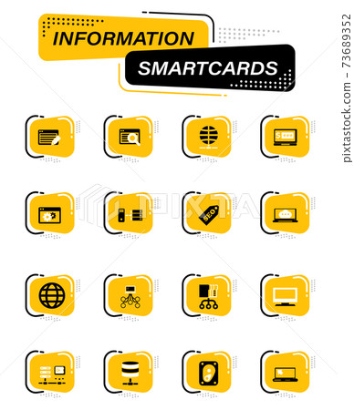 Hosting provider icons set 73689352