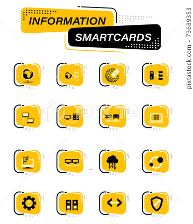 Hosting provider icons set 73689353