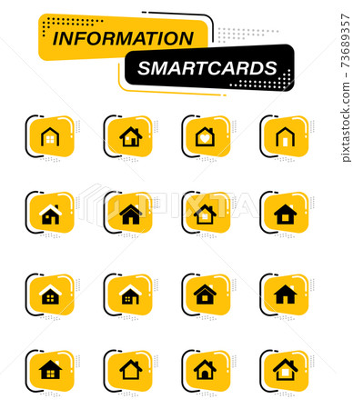 Houses icons set Houses icons set 73689357