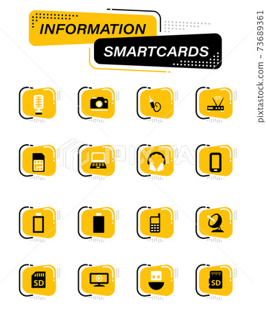 Hi tech icons set 73689361