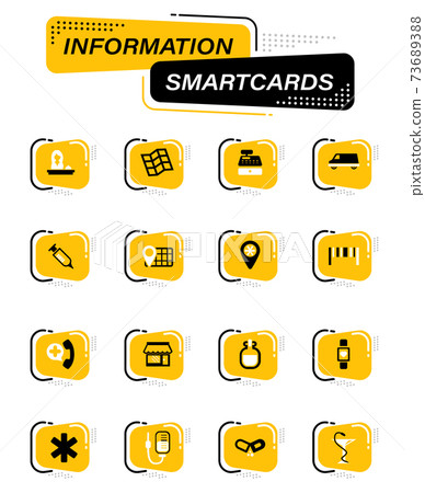 Drug store icons set 73689388