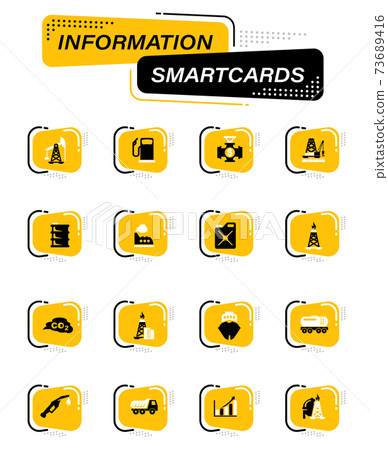 Extraction of oil icons set 73689416