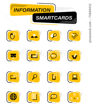 Data analytic and social network icons set Data analytic and social network icons set 73689432