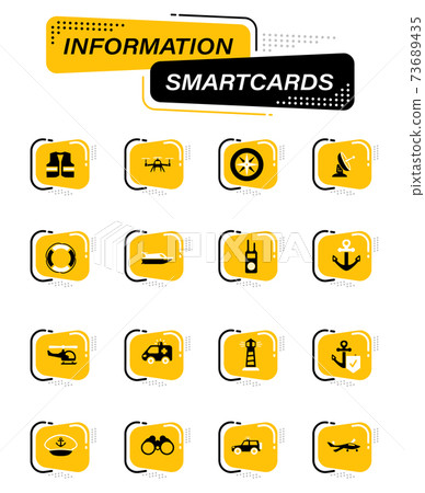 Coast Guard icons set 73689435