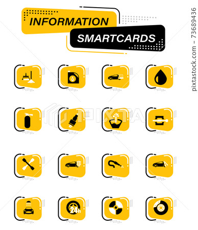 Car shop icons set 73689436