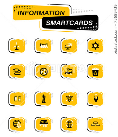 BIO Fuel industry icons set 73689439