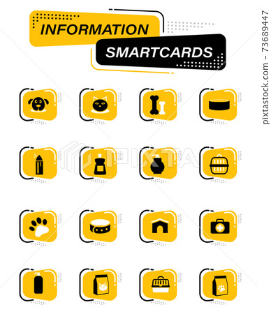 Goods for pets icons set - Stock Illustration [73689447] - PIXTA