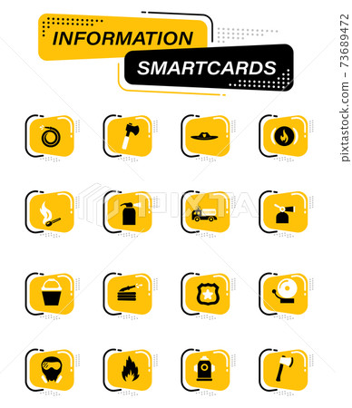 Fire-brigade icon set 73689472
