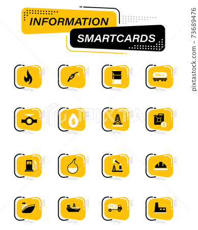 Extraction of oil icons set 73689476