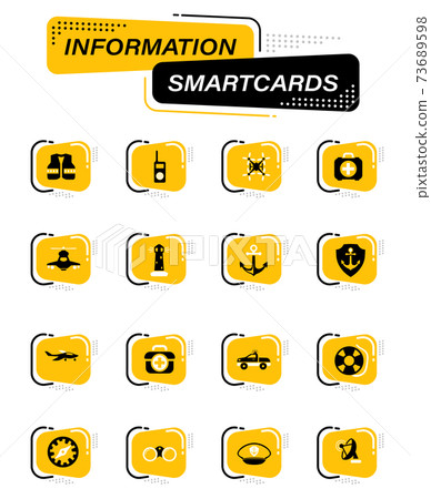 Coast Guard icons set Coast Guard icons set 73689598