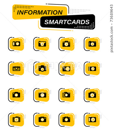 photo camera icon set 73689643