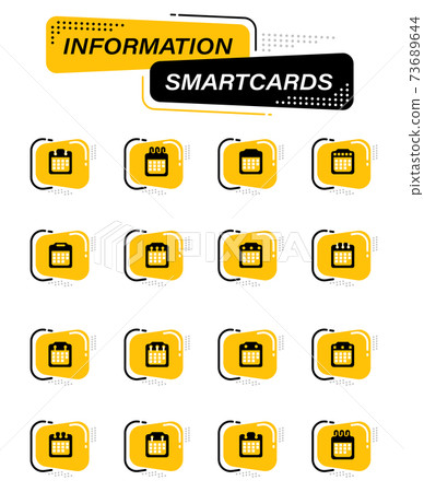 Calendar icons set 73689644