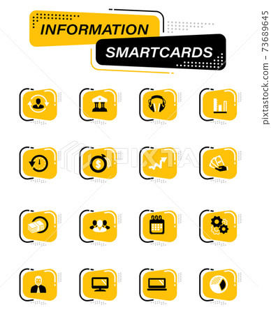 Business management and human resources icons set 73689645