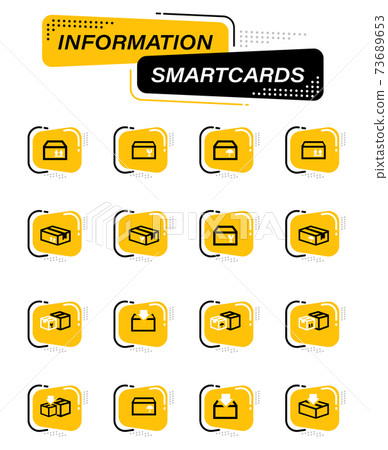 Simple icons set of box 73689653