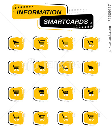 Basket icons set 73689657