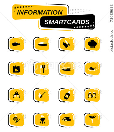 Barbecue icons set Barbecue icons set 73689658