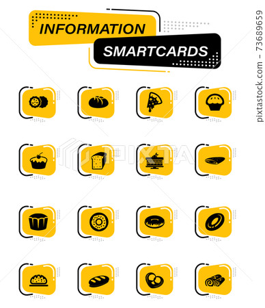 Bakery products icons set Bakery products icons set 73689659