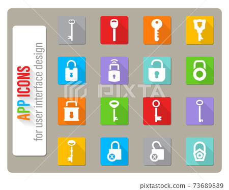 lock and key icon set lock and key icon set 73689889