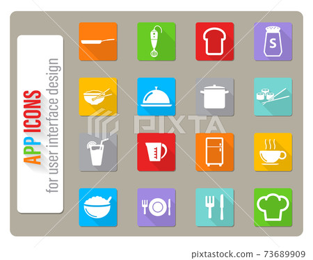 Food and kitchen simply icons 73689909