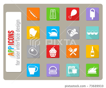 Food and kitchen simply icons 73689910