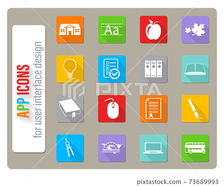 school icon set 73689993