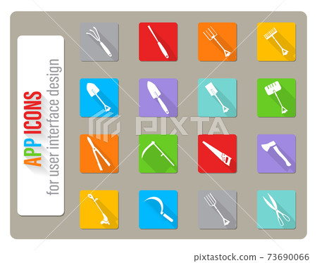 garden tools icon set garden tools icon set 73690066