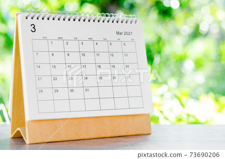 March 2021 Calendar desk for organizer to plan and reminder. March 2021 Calendar desk for organizer to plan and reminder. 73690206