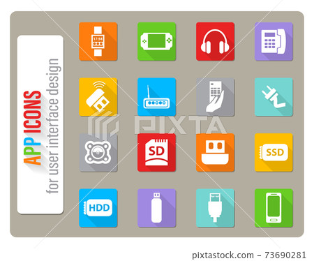 device icon set device icon set 73690281