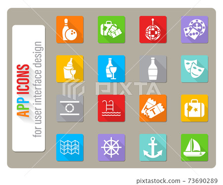 cruise icon set - Stock Illustration [73690289] - PIXTA