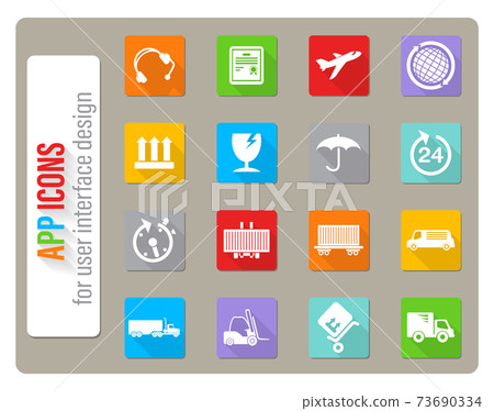 Cargo shipping symbols Cargo shipping symbols 73690334
