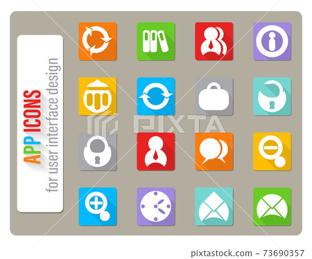 black office icons set black office icons set 73690357
