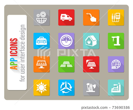 alternative energy icon set 73690386