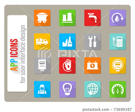 alternative energy icon set 73690387