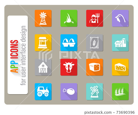 agriculture icon set agriculture icon set 73690396