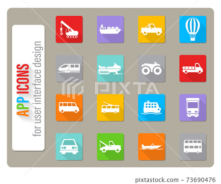 Transportation simply icons Transportation simply icons 73690476