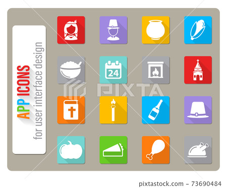 Thanksgiving simply icons 73690484
