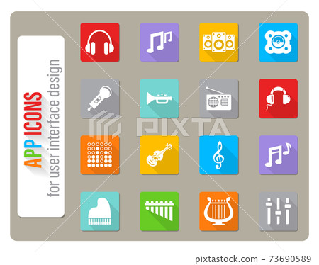 music icon set music icon set 73690589