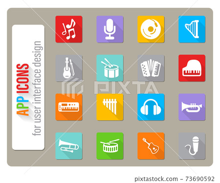 music icon set music icon set 73690592