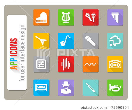 music icon set music icon set 73690594