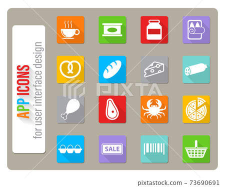 Grocery simply icons 73690691