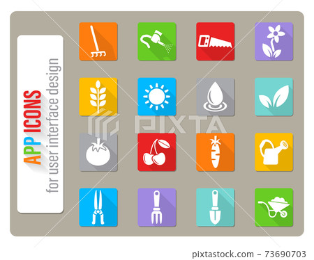 gardening icon set 73690703